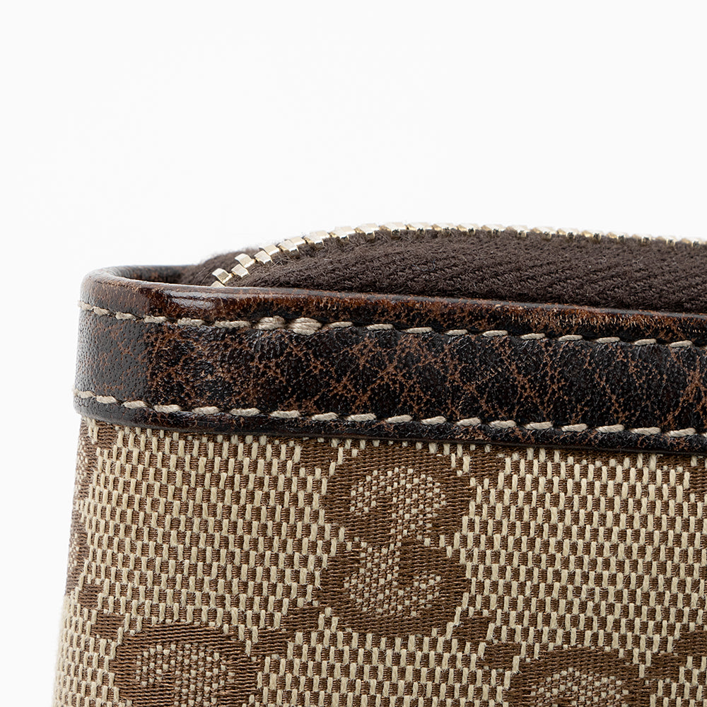 Gucci GG Canvas Bamboo Tassel Zip Around Wallet (SHF-21923)