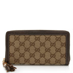 Gucci GG Canvas Bamboo Tassel Zip Around Wallet (SHF-Zzfb3m)