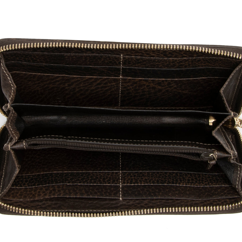 Gucci GG Canvas Bamboo Tassel Zip Around Wallet (SHF-Zzfb3m)