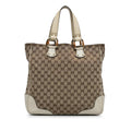 Gucci GG Canvas Bamboo Tote Bag (SHG-J7IVAF)