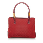 Gucci GG Canvas Bamboo Tote (SHG-31064)
