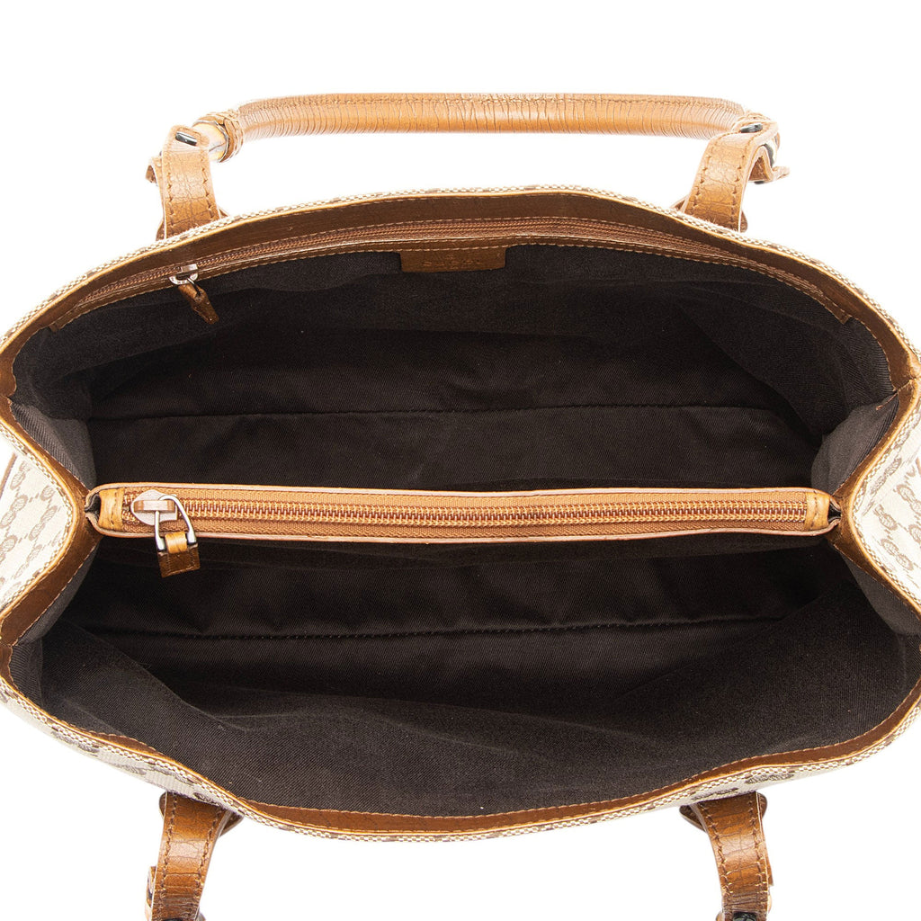 Gucci GG Canvas Bamboo Tote (SHF-a2g5Be)