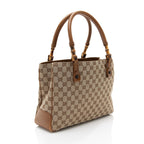 Gucci GG Canvas Bamboo Tote (SHF-a2g5Be)