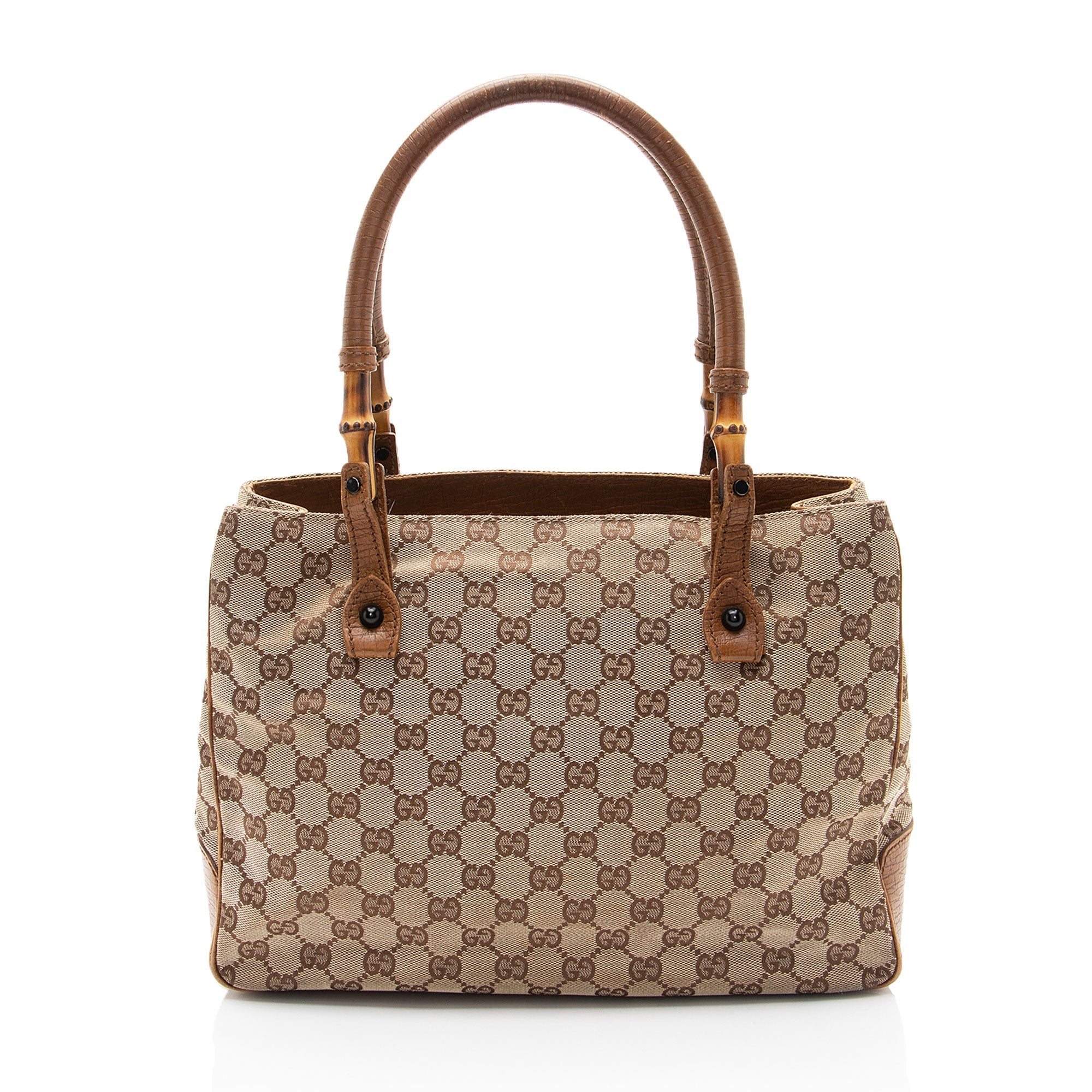 Gucci GG Canvas Bamboo Tote (SHF-CF73dz)