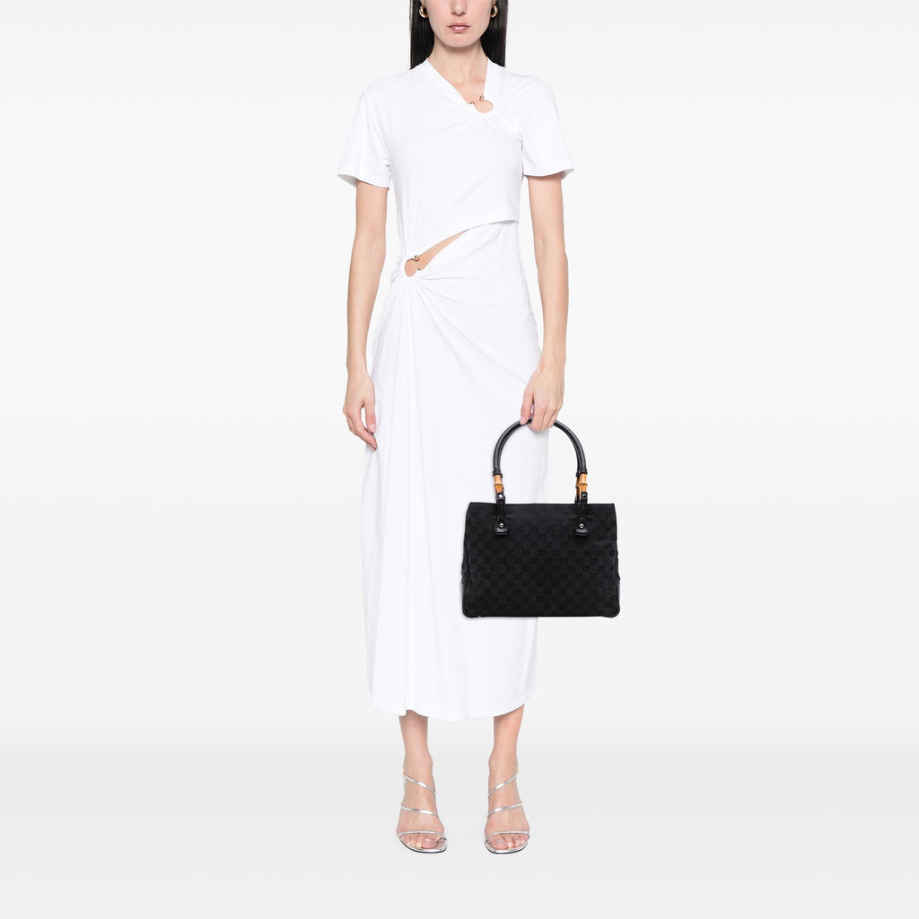 Gucci GG Canvas Bamboo Tote