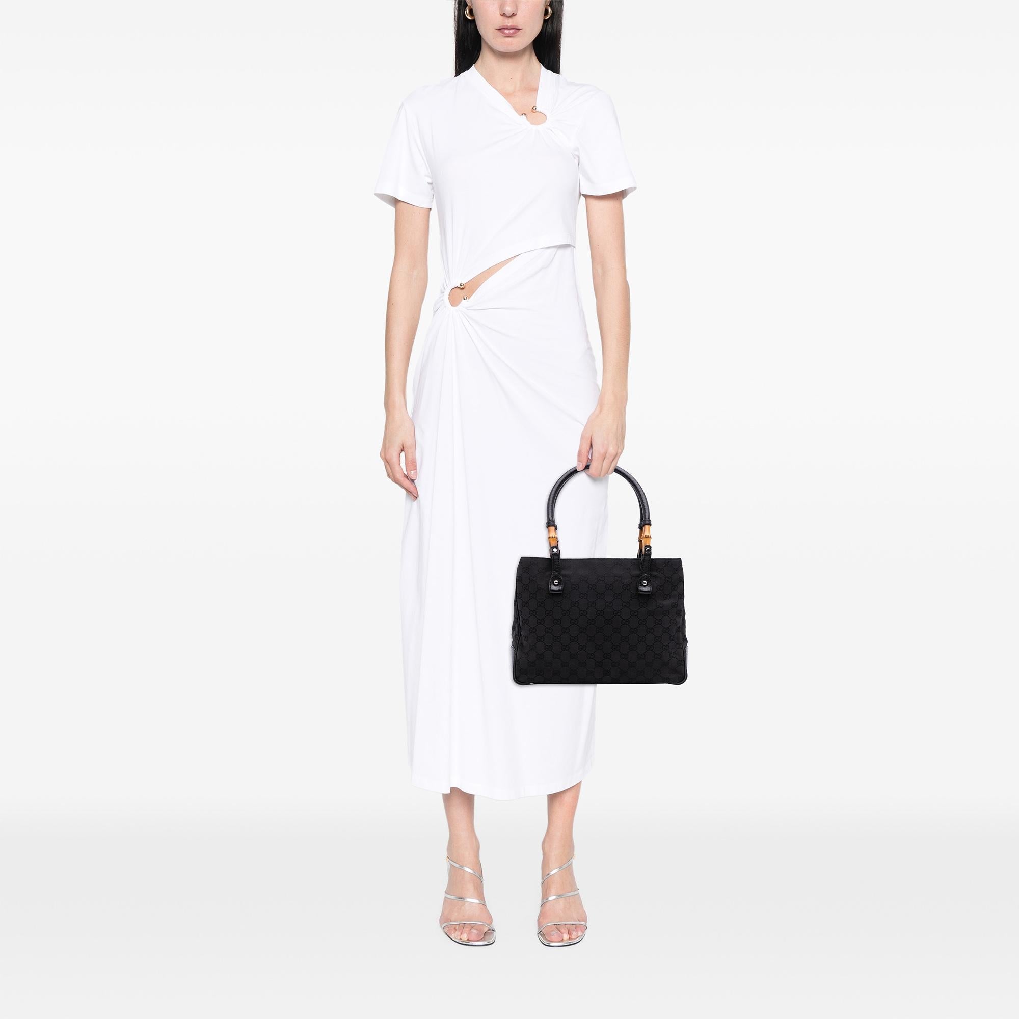 Gucci GG Canvas Bamboo Tote