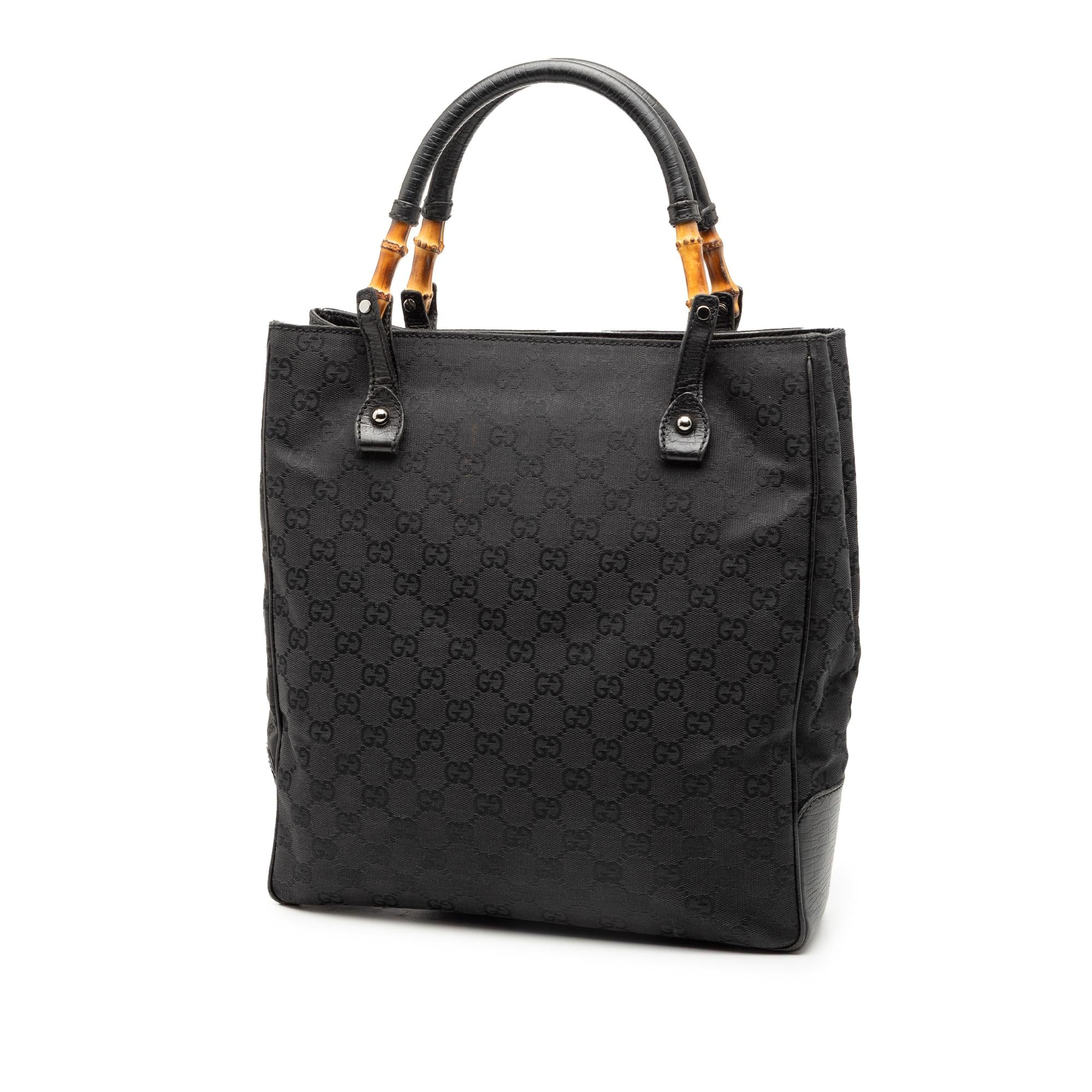 Gucci GG Canvas Bamboo Tote