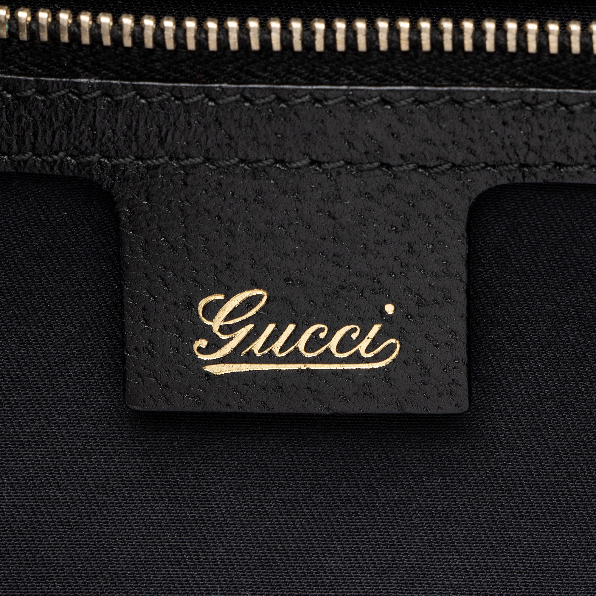 Gucci Leather Studded Web Bamboo Bullet Medium Satchel