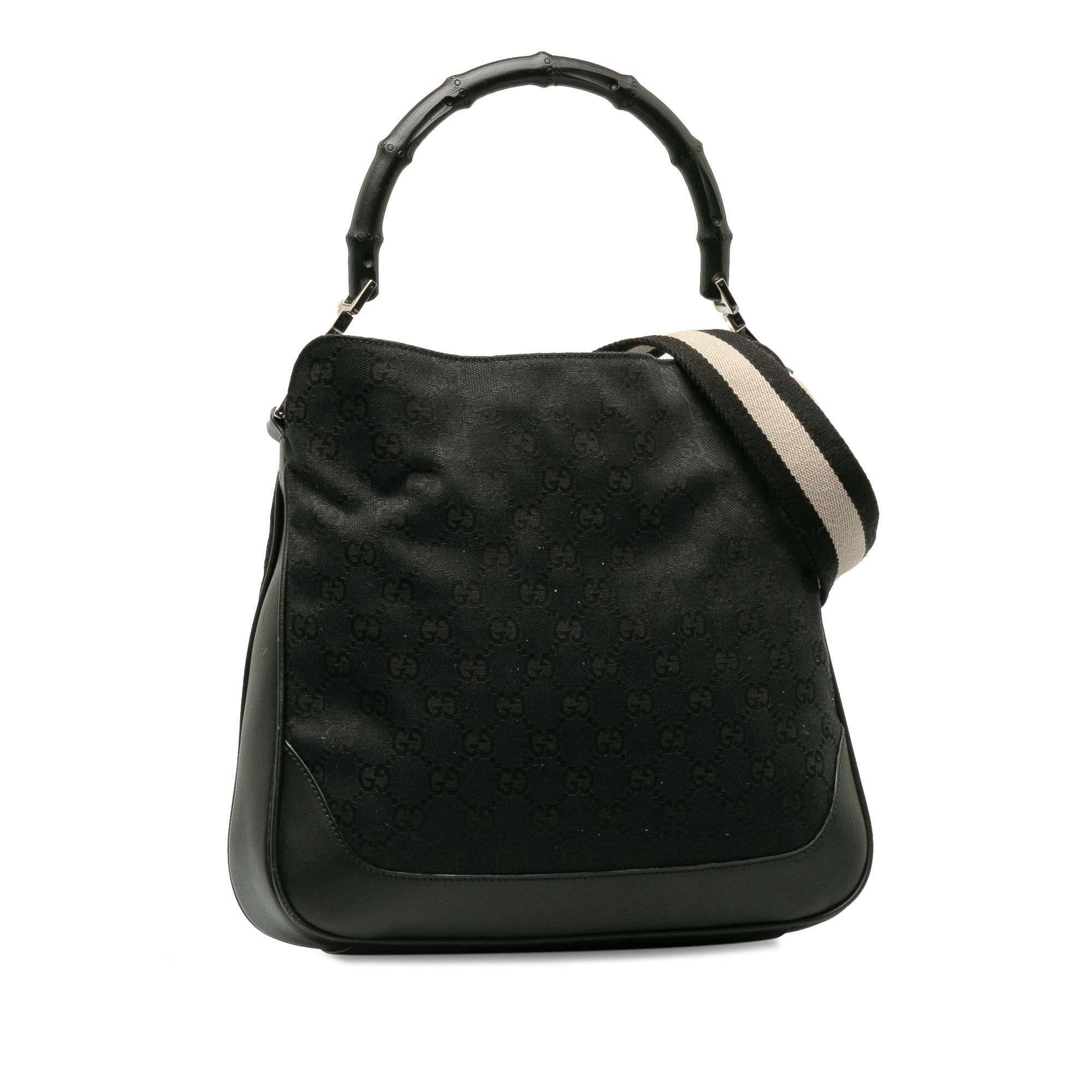 Gucci GG Canvas Bamboo Web Satchel (SHG-pA9yyO)
