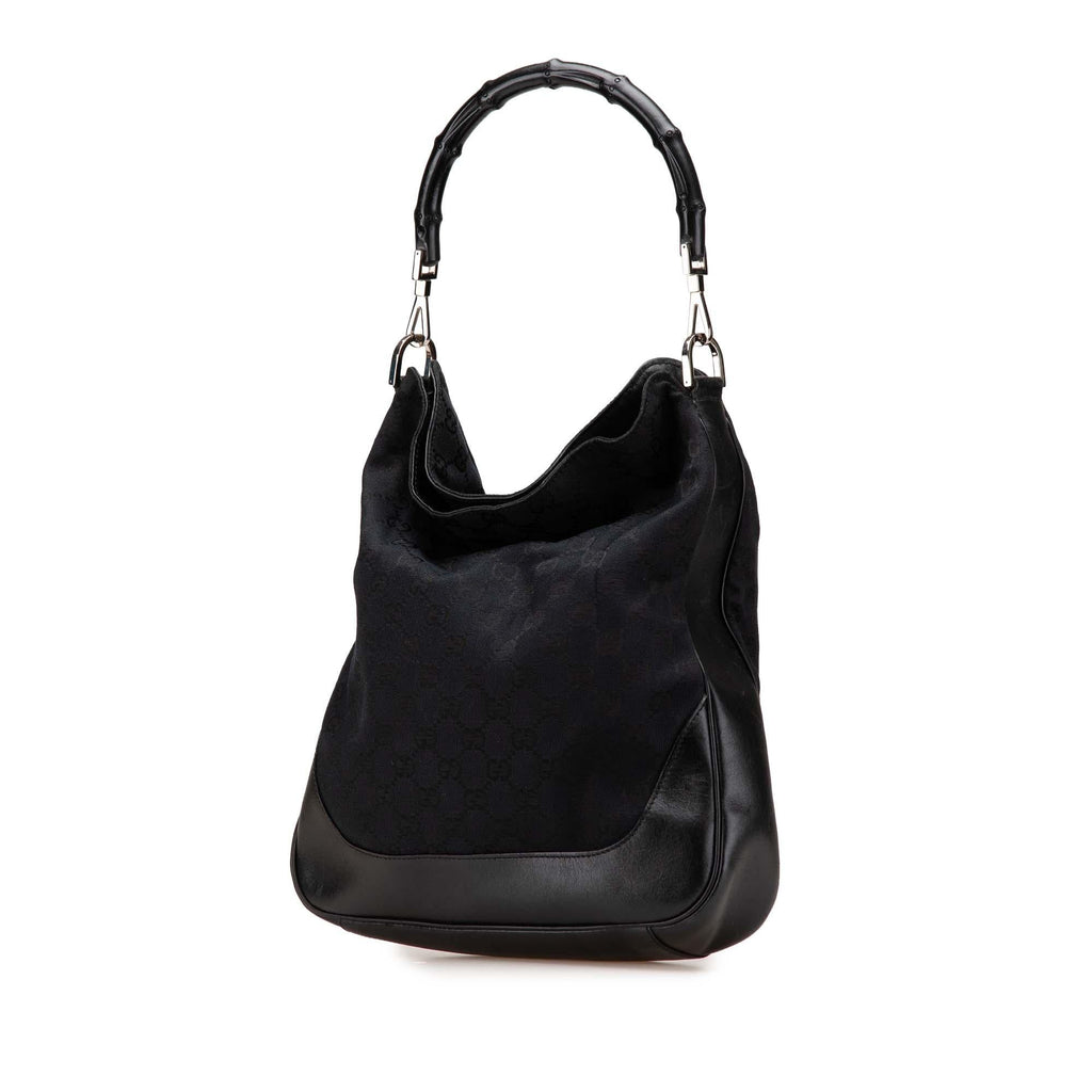 Gucci GG Canvas Bamboo Web Satchel
