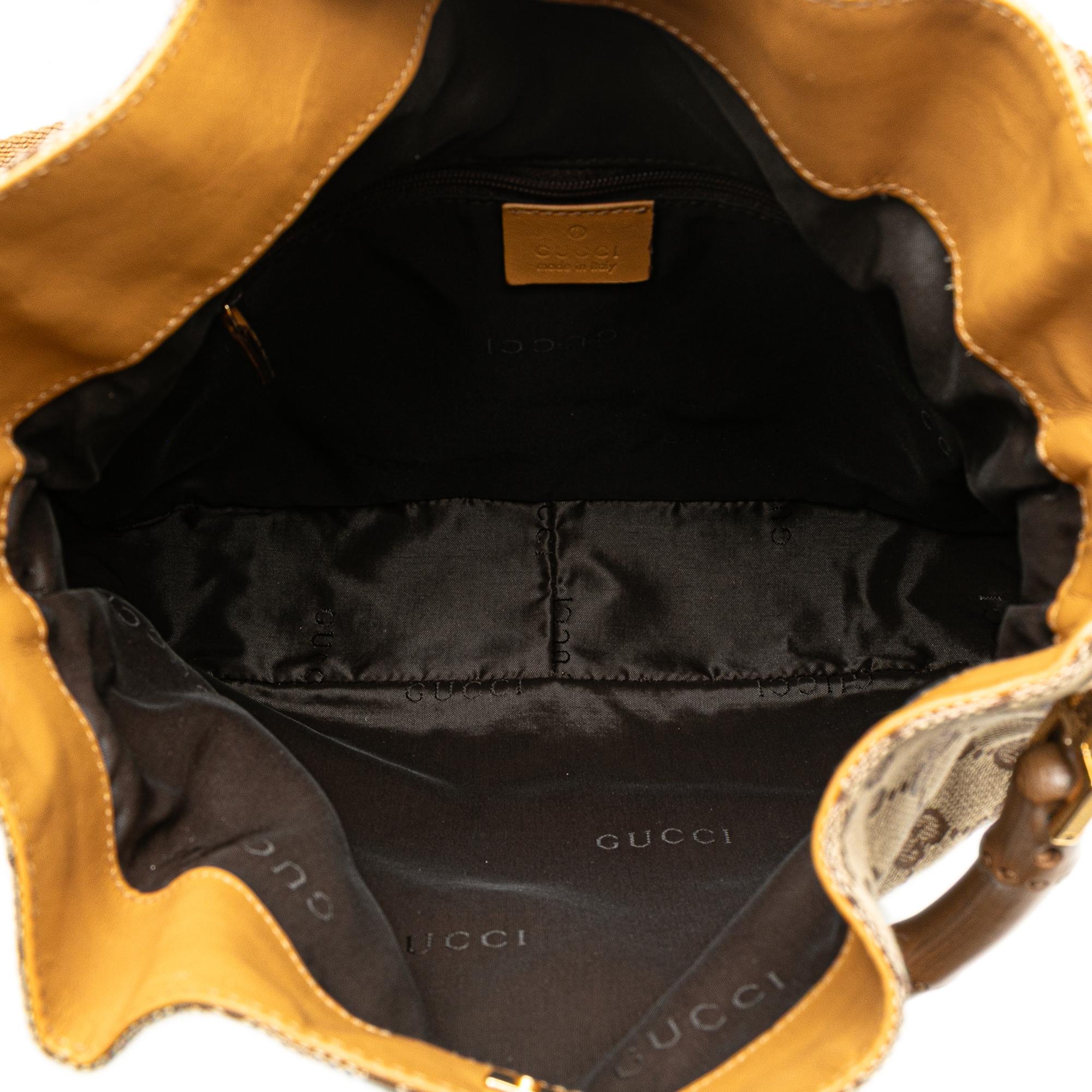 Gucci GG Canvas Bamboo Web Satchel