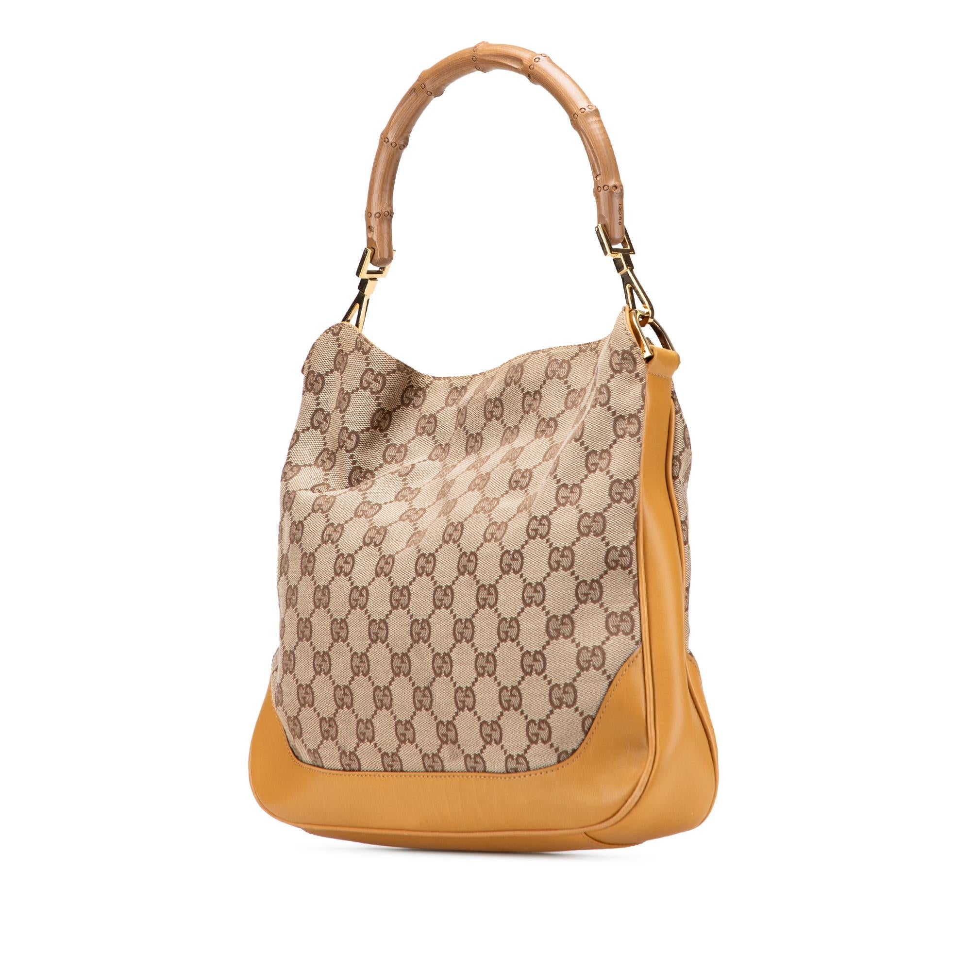Gucci GG Canvas Bamboo Web Satchel