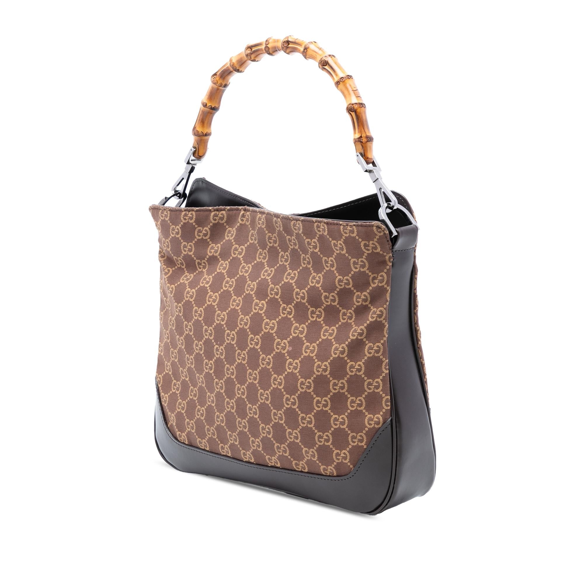Gucci GG Canvas Bamboo Web Satchel