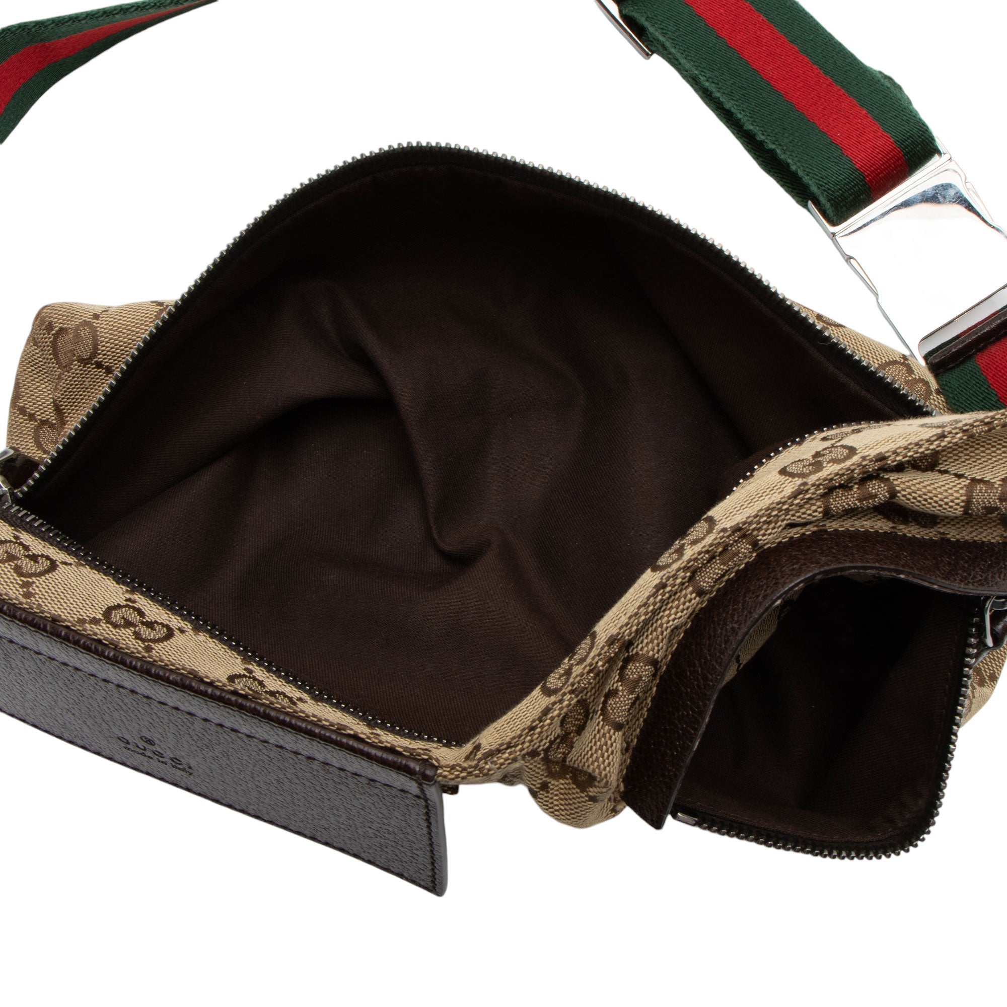 Gucci GG Canvas Double Pocket Belt Bag (SHF-AmXbhv)