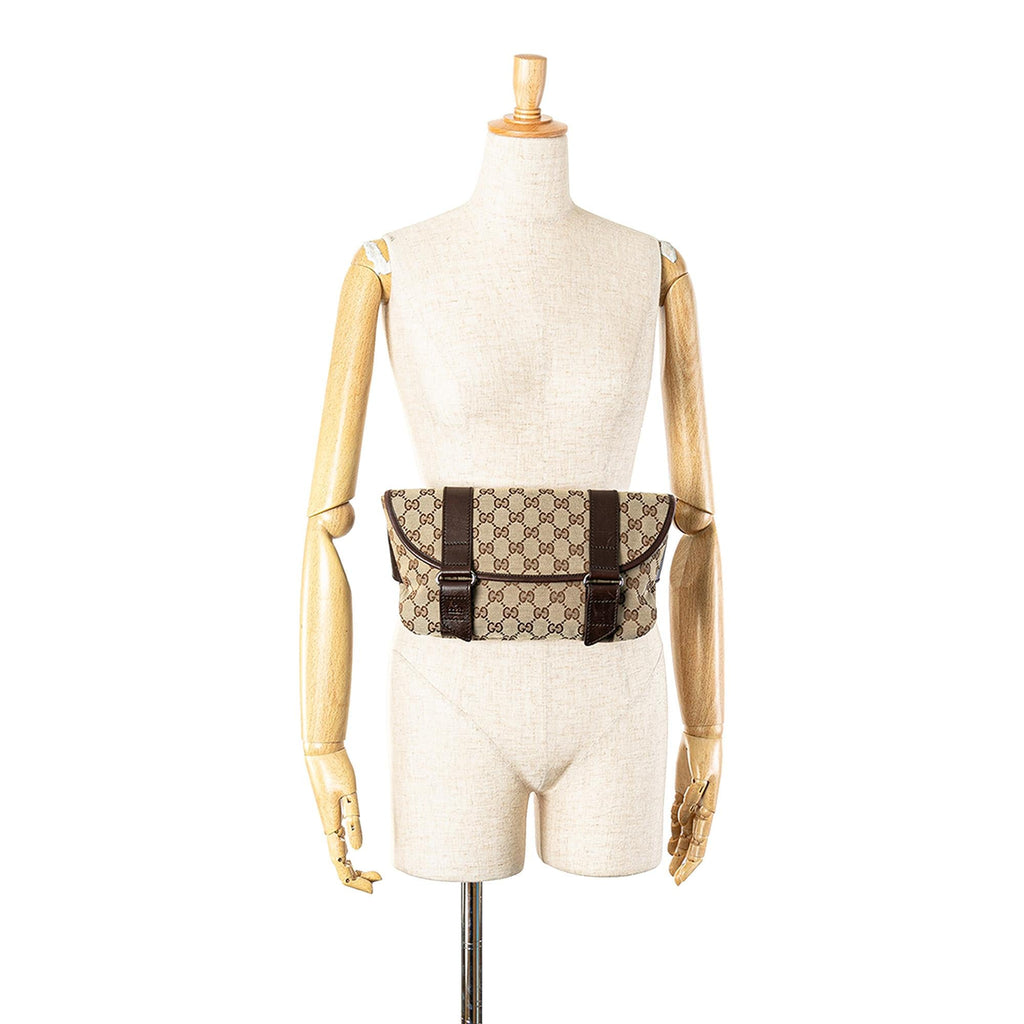 Gucci GG Canvas Belt Bag (SHG-11BTpY)