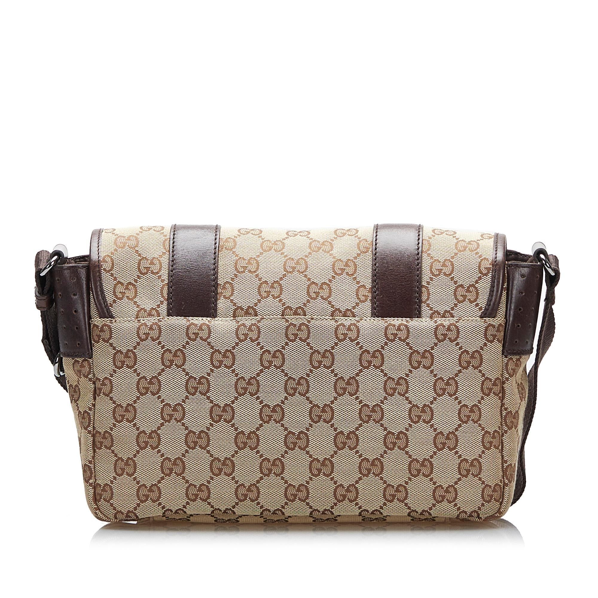 Gucci GG Canvas Belt Flap Messenger (SHG-gesAaY)