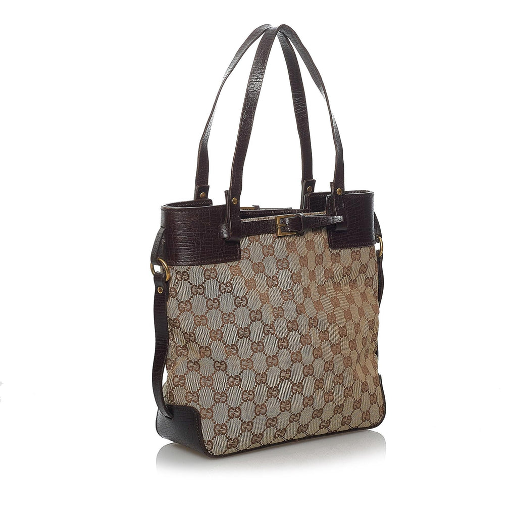 Gucci GG Canvas Belted Tote Bag (SHG-33660)