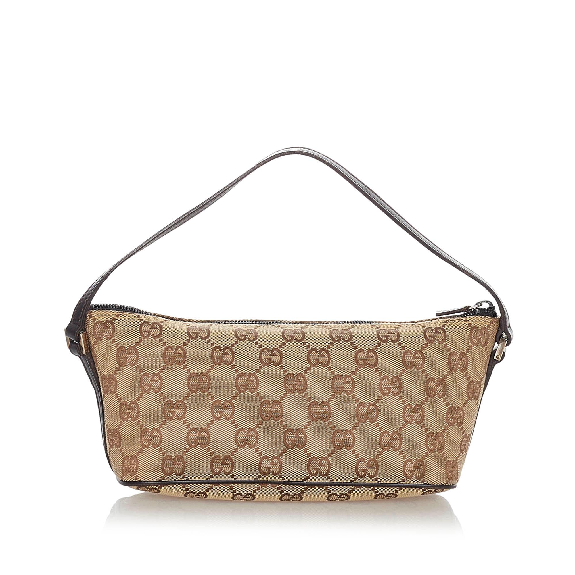 Gucci GG Canvas Boat Baguette (SHG-22815)