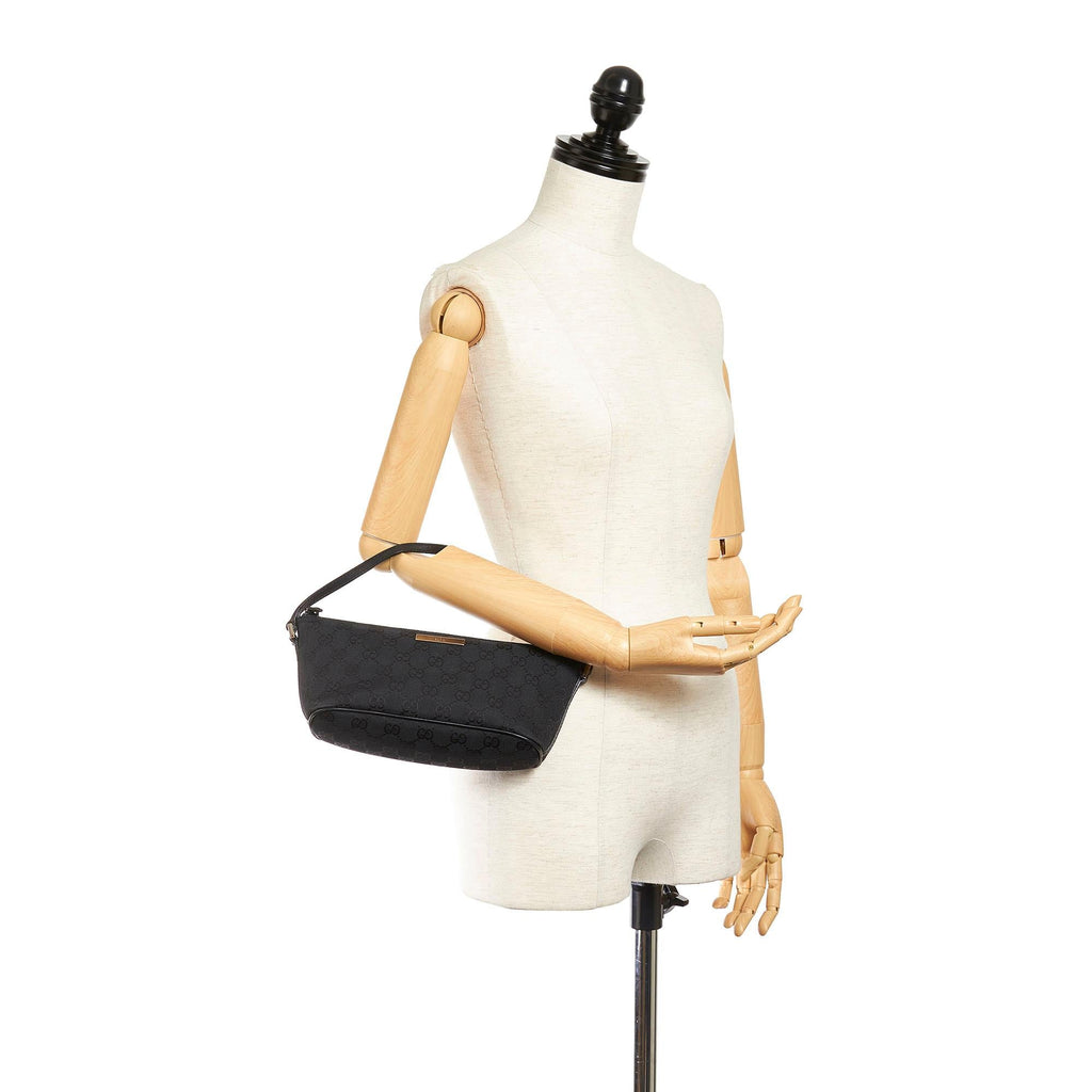 Gucci GG Canvas Boat Baguette (SHG-28064)