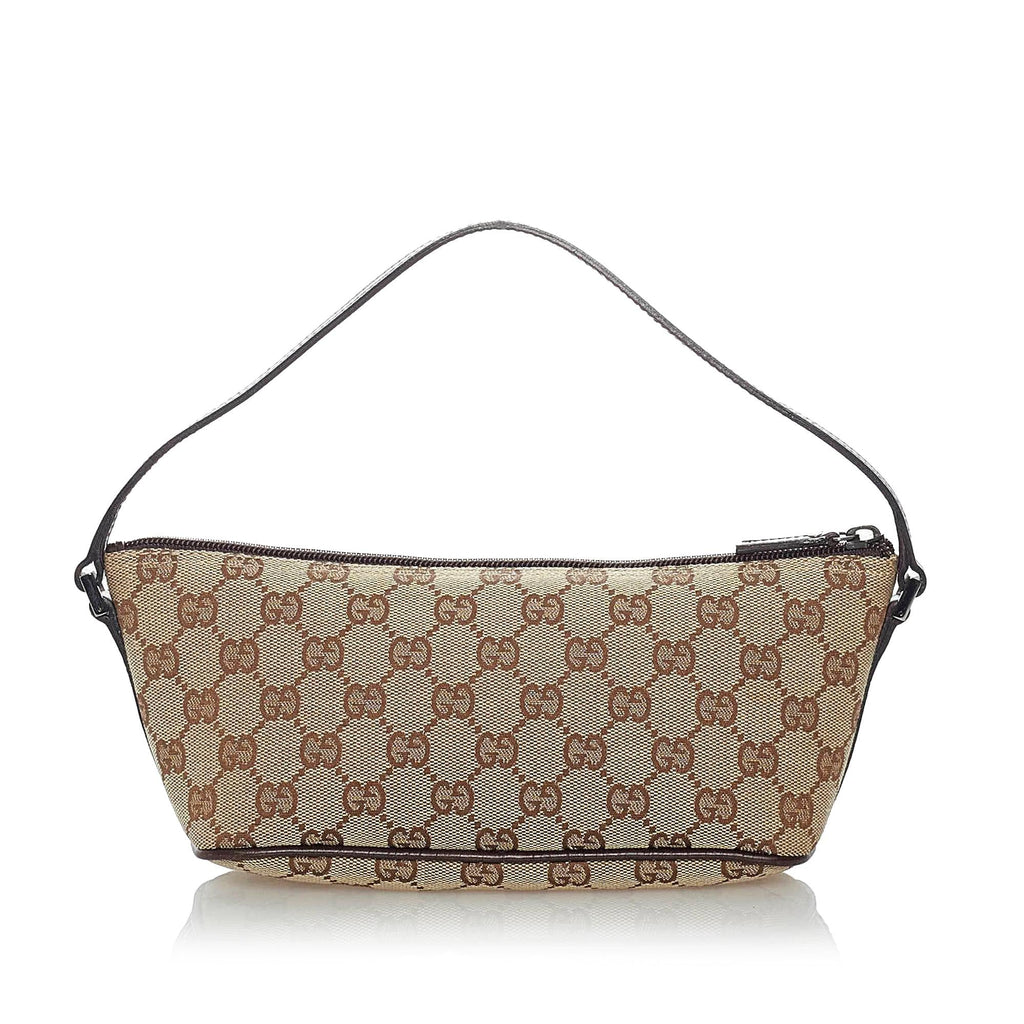 Gucci GG Canvas Boat Baguette (SHG-30775)