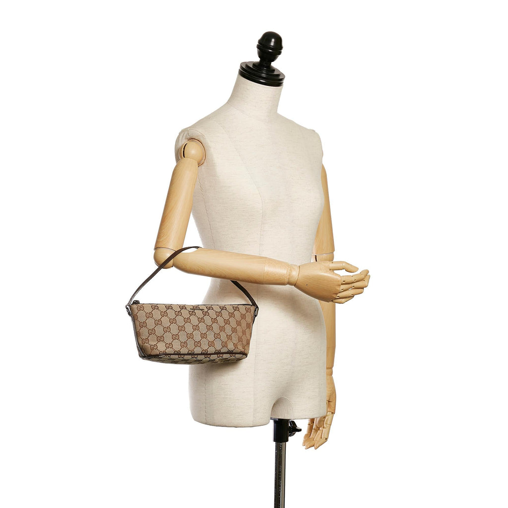 Gucci GG Canvas Boat Baguette (SHG-31393)