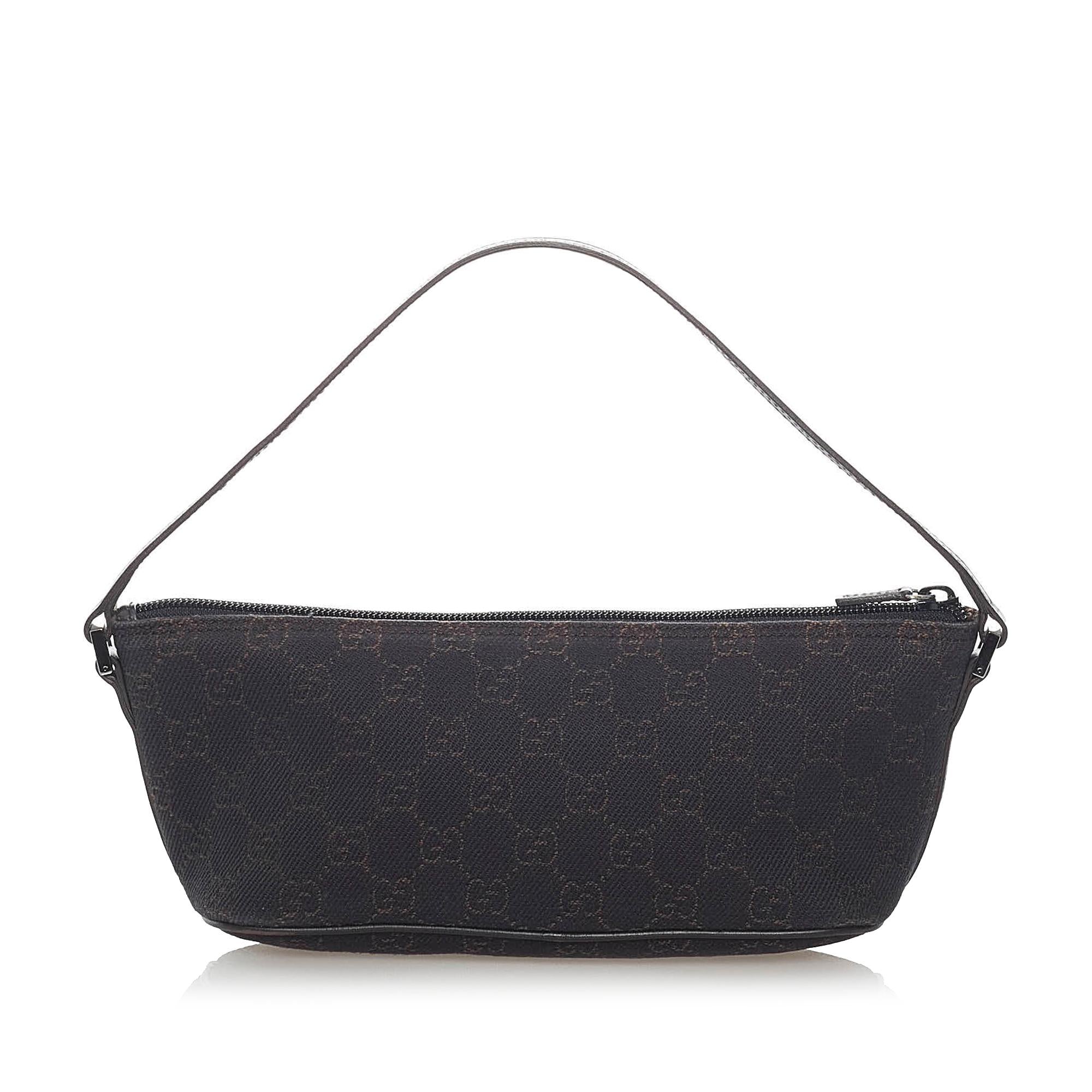 Gucci GG Canvas Boat Baguette (SHG-32079)