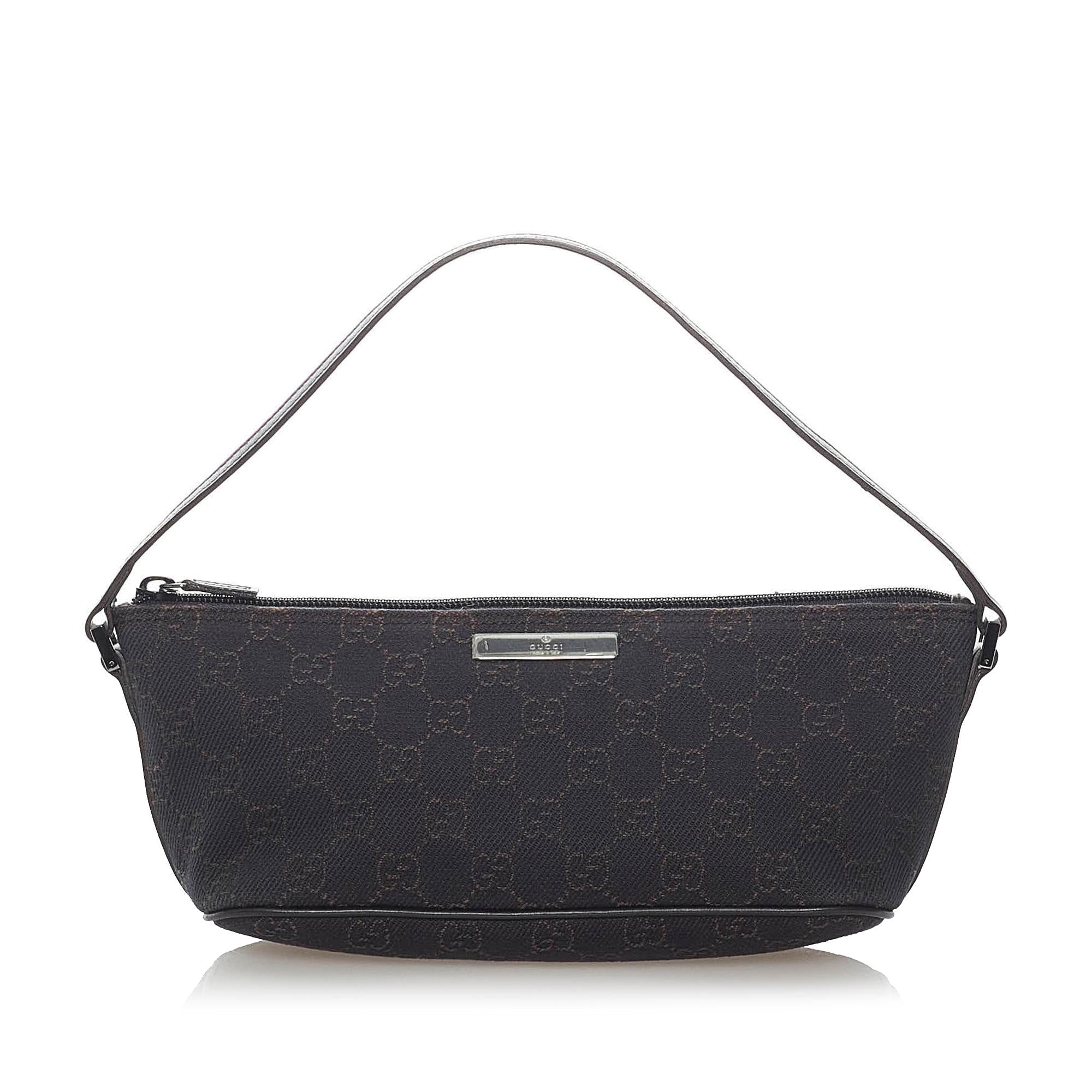 Gucci GG Canvas Boat Baguette (SHG-32079)