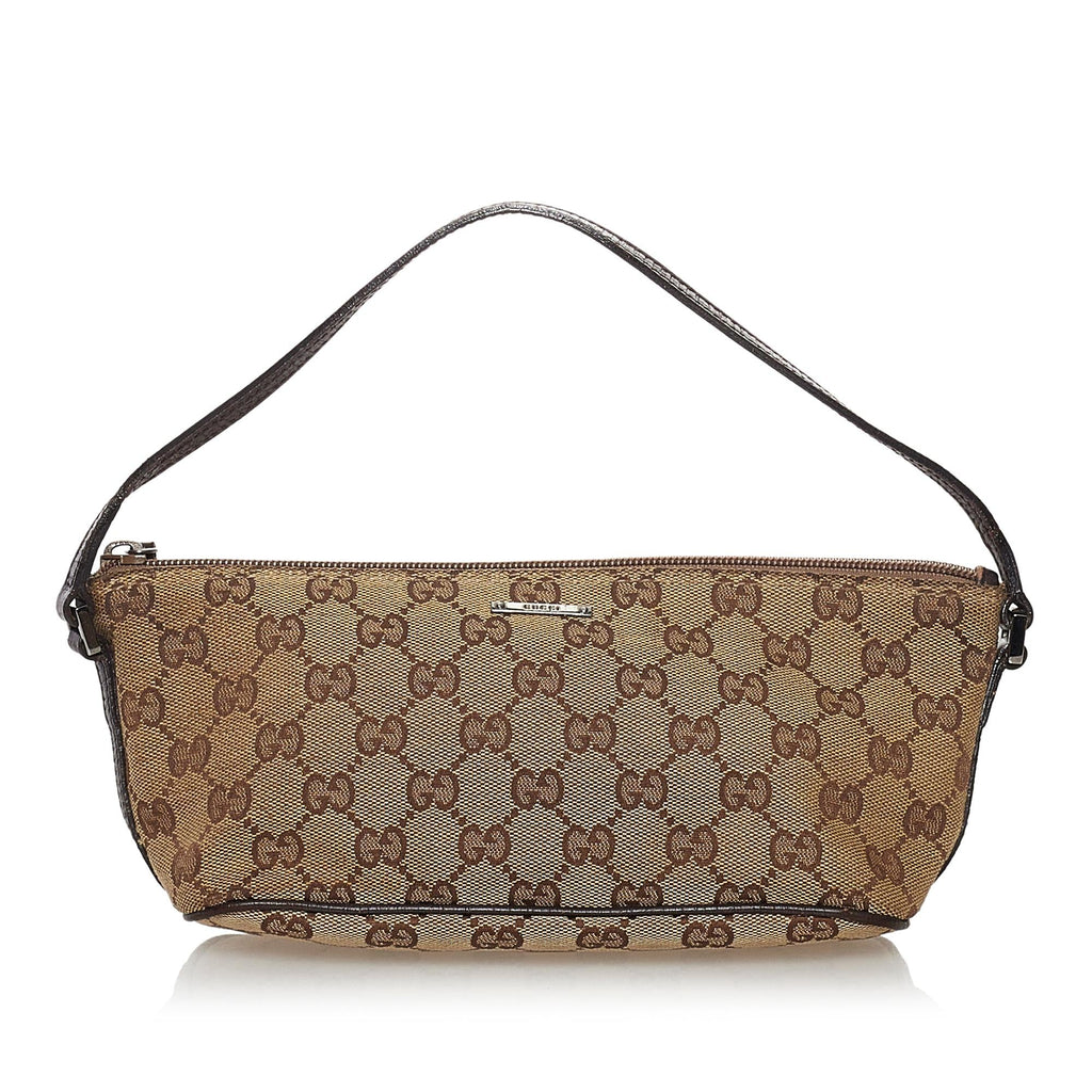 Gucci GG Canvas Boat Baguette (SHG-32204)