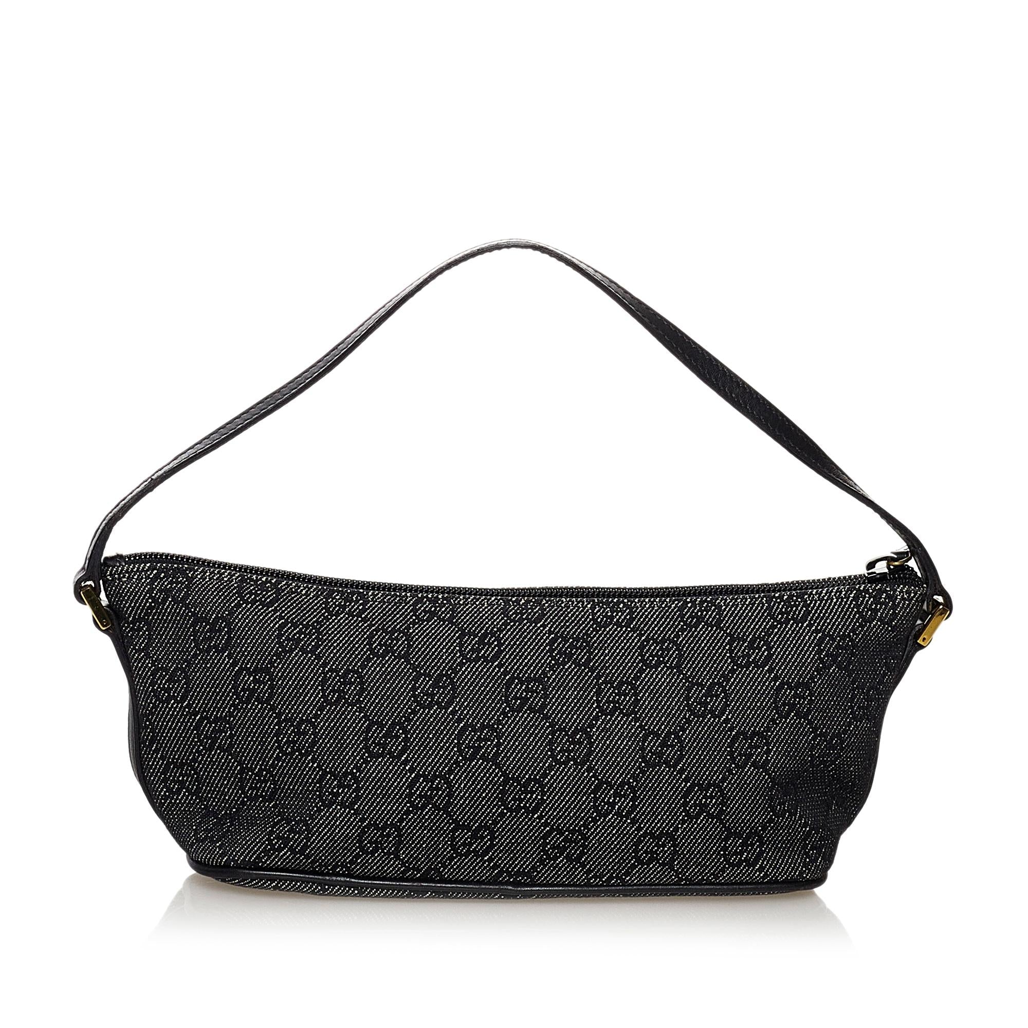 Gucci GG Canvas Boat Baguette (SHG-32251)
