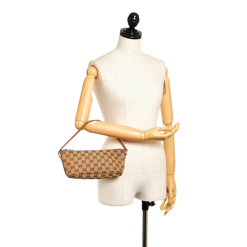 Gucci GG Canvas Boat Baguette (SHG-32386)