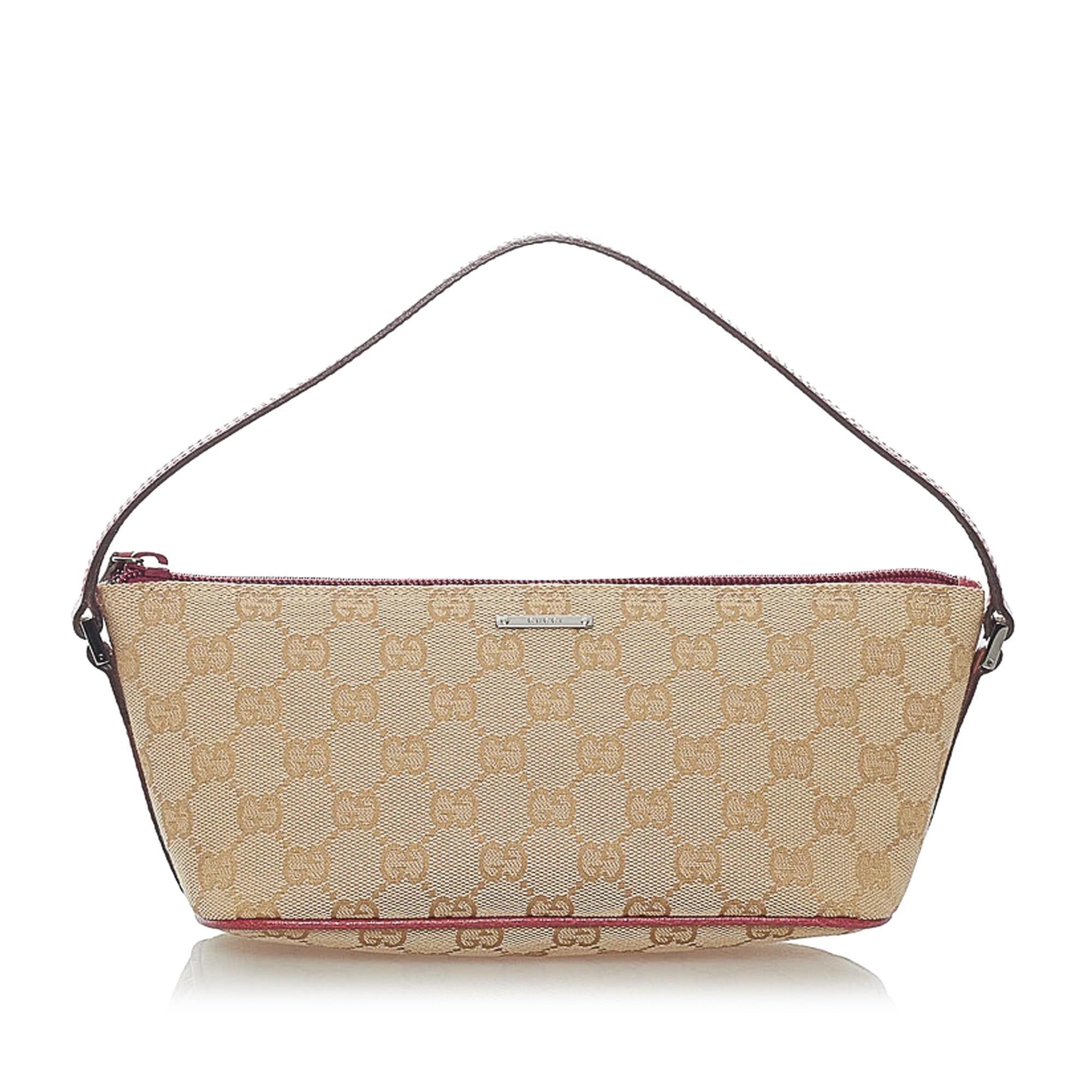 Gucci GG Canvas Boat Baguette (SHG-32391)