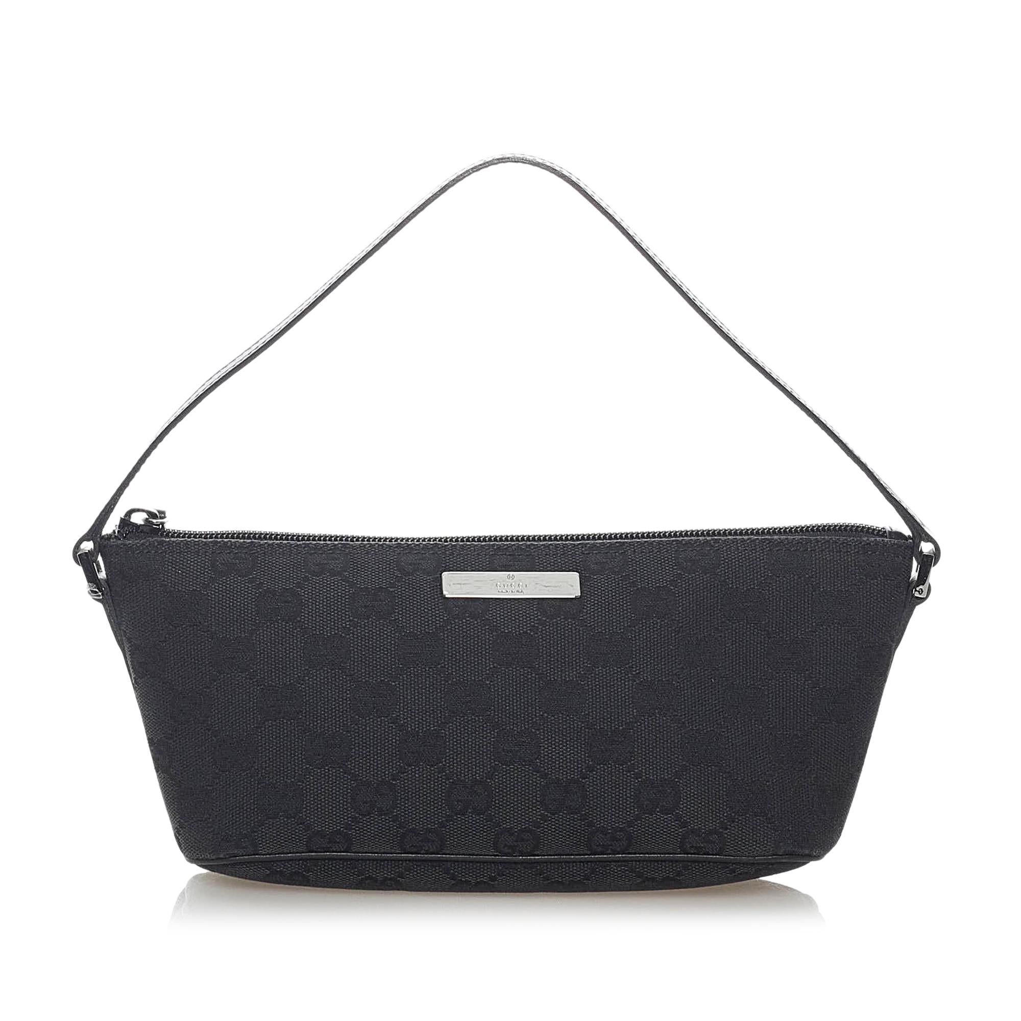 Gucci GG Canvas Boat Baguette (SHG-32409)