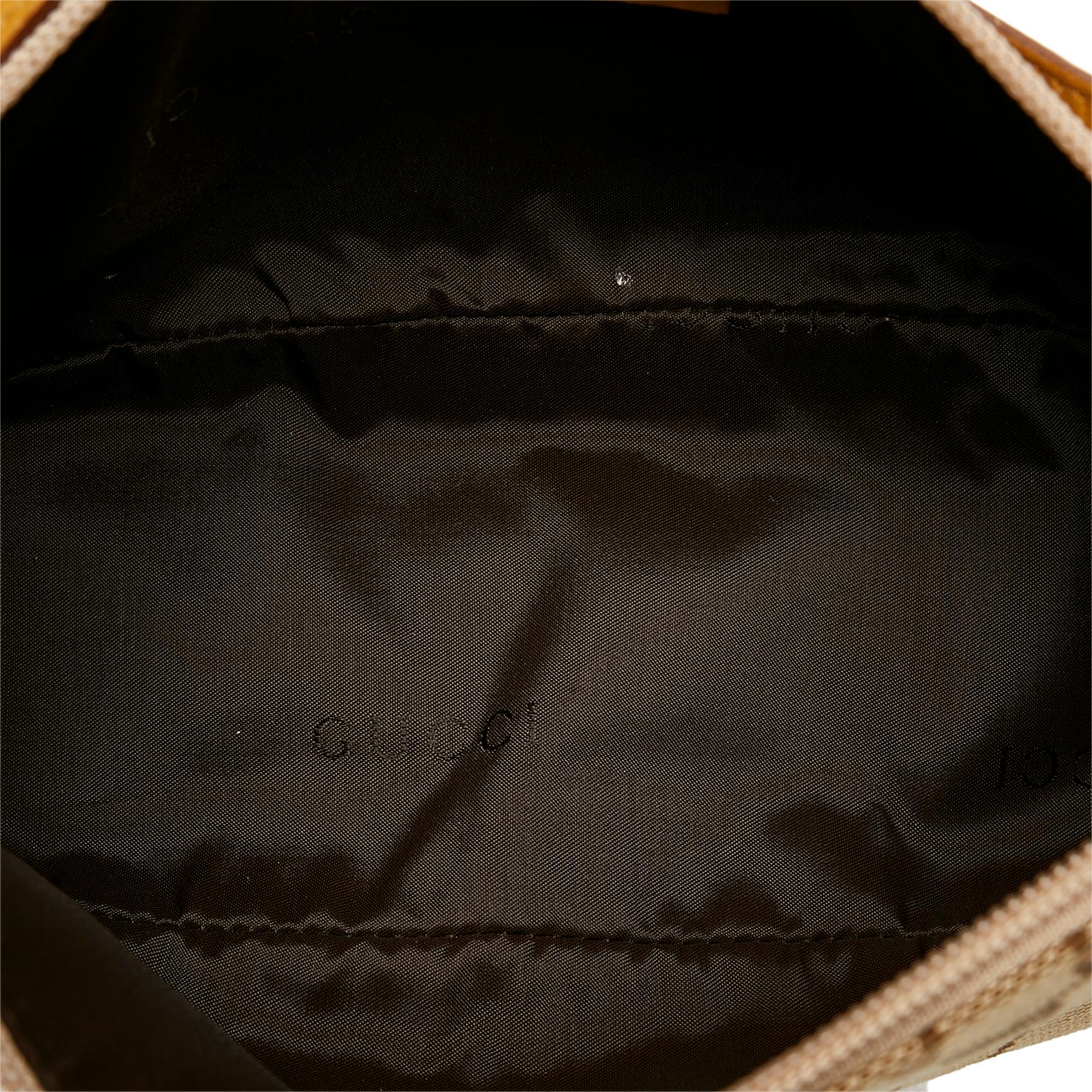 Gucci GG Canvas Boat Baguette (SHG-32547)