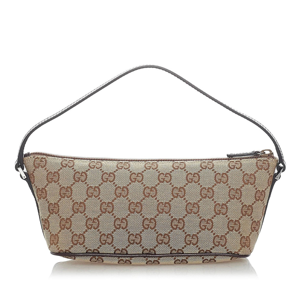 Gucci GG Canvas Boat Baguette (SHG-32689)