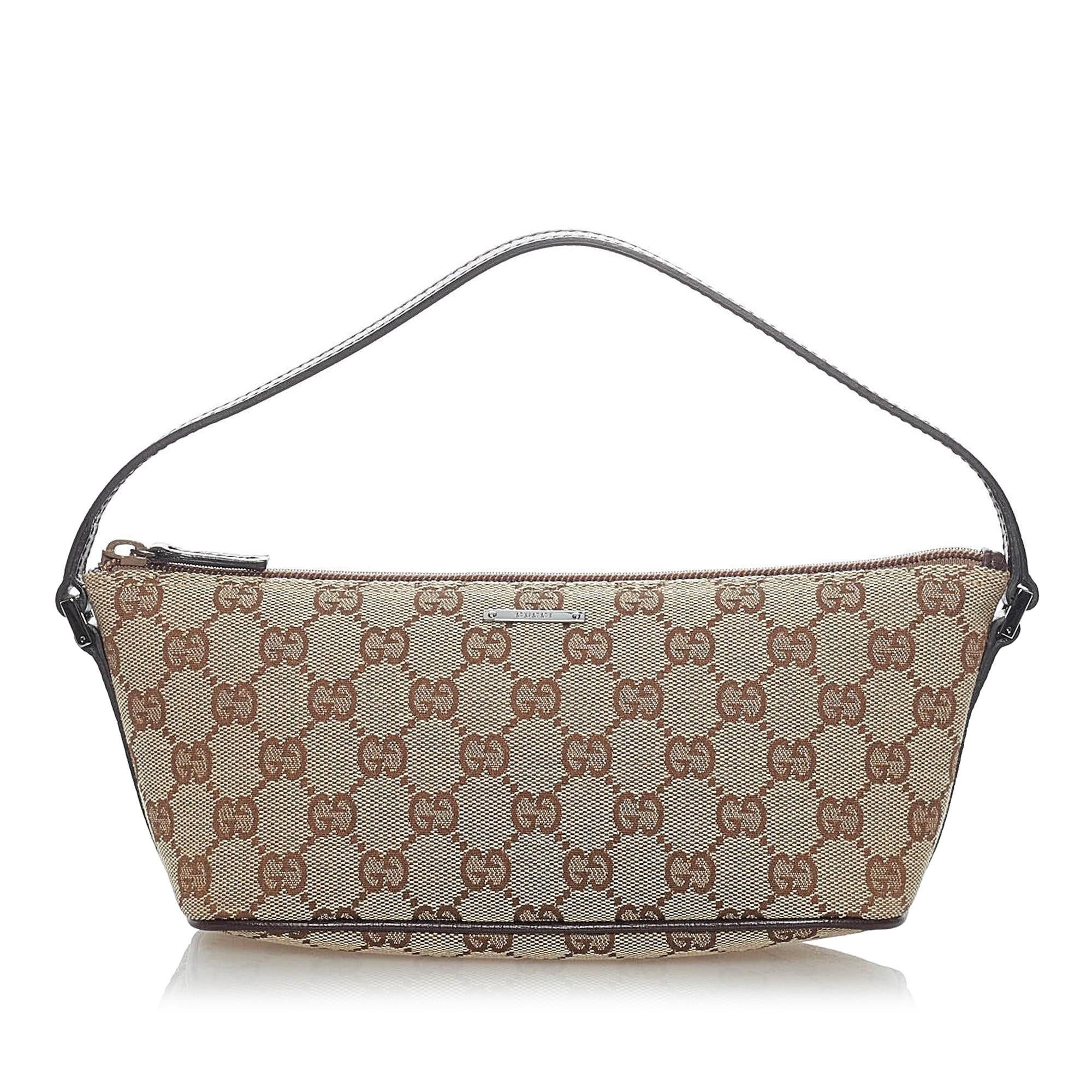 Gucci GG Canvas Boat Baguette (SHG-32689)