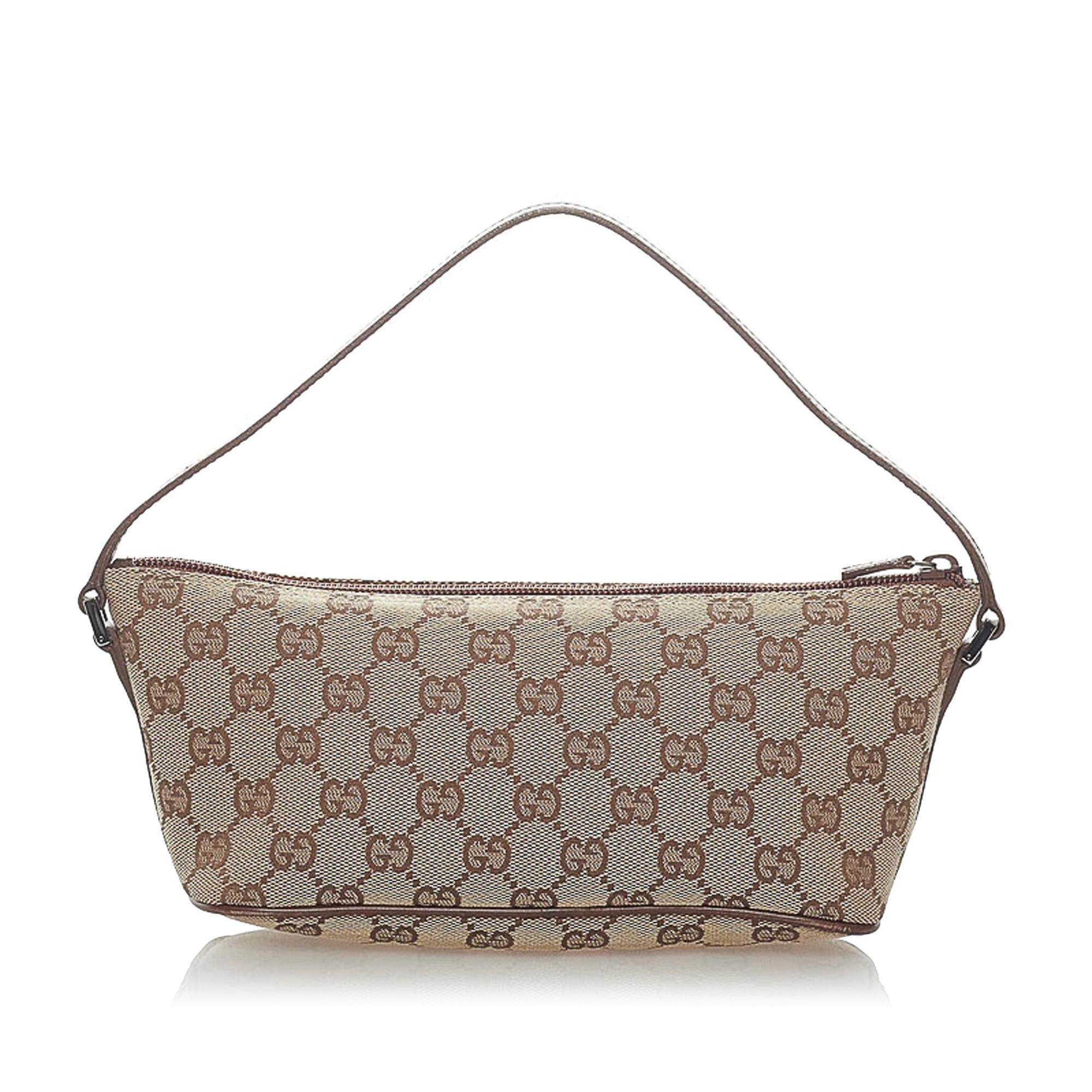 Gucci GG Canvas Boat Baguette (SHG-33190)