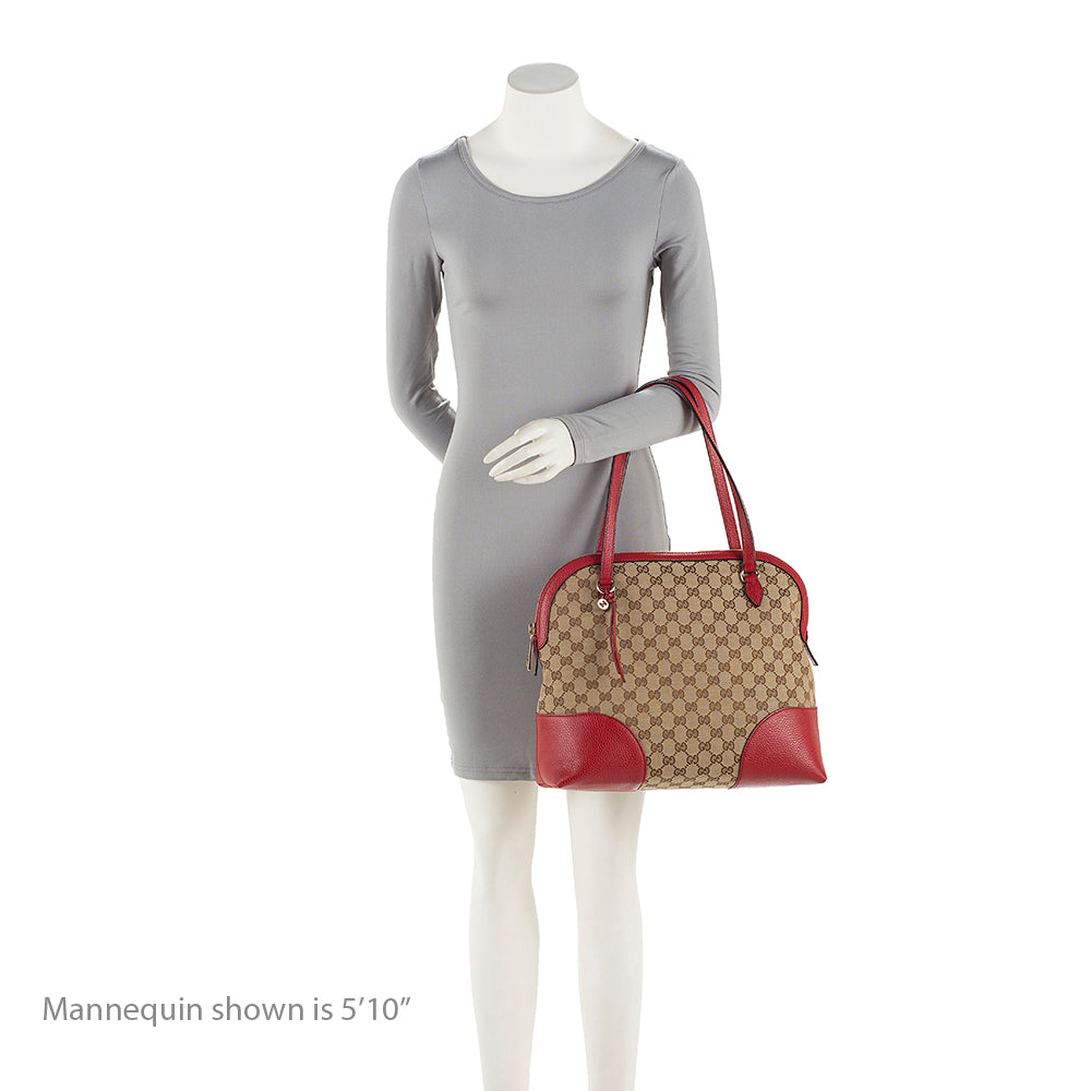 Gucci GG Canvas Bree Dome Shoulder Bag (SHF-20626)
