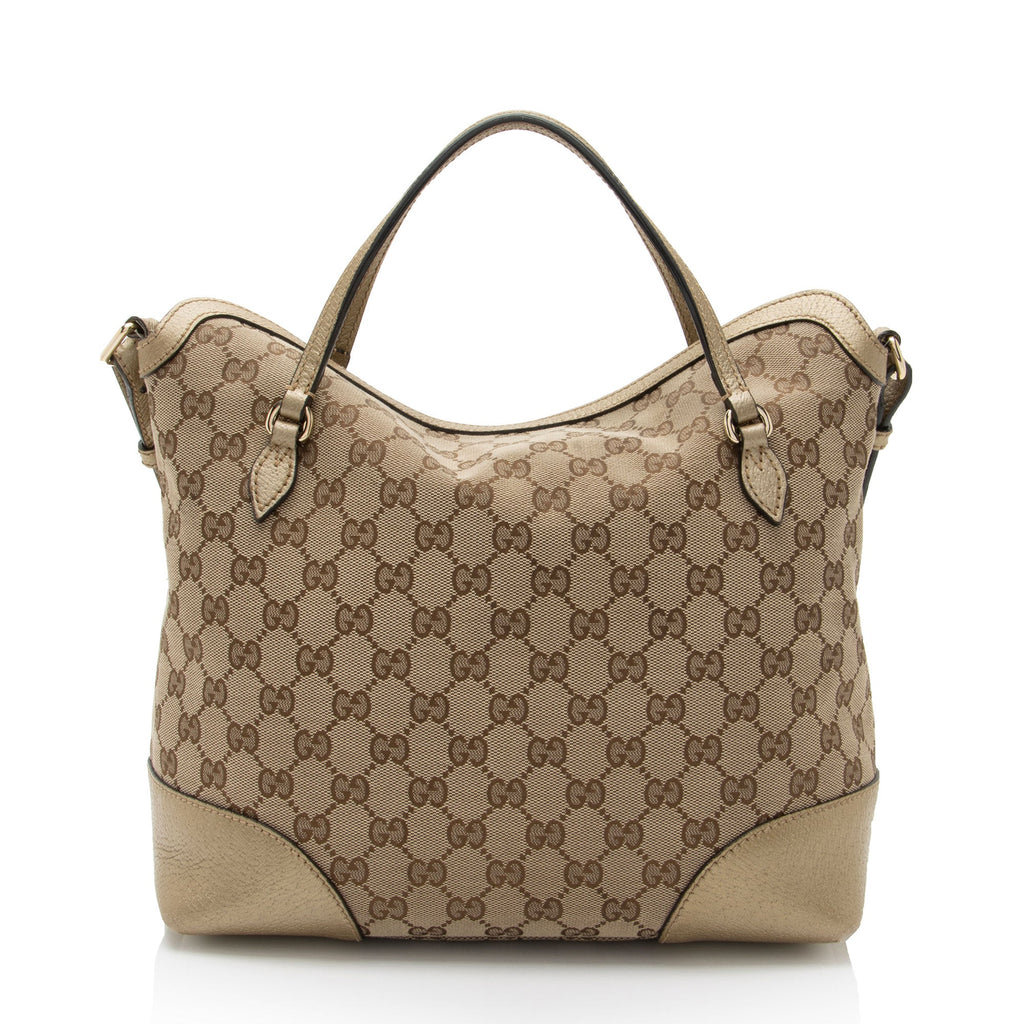 Gucci GG Canvas Bree Tote (SHF-9TFhBr)