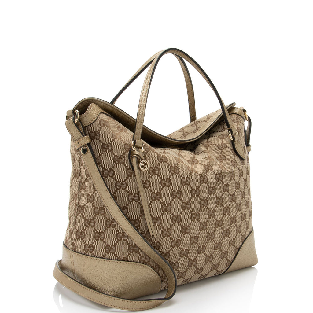 Gucci GG Canvas Bree Tote (SHF-9TFhBr)