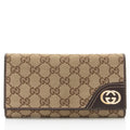 Gucci GG Canvas Britt Logo Tri-fold Wallet (SHF-5J08AO)