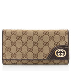 Gucci GG Canvas Britt Logo Tri-fold Wallet (SHF-5J08AO)