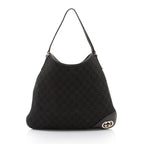 Gucci GG Canvas Britt Medium Hobo (SHF-nj2RBV)