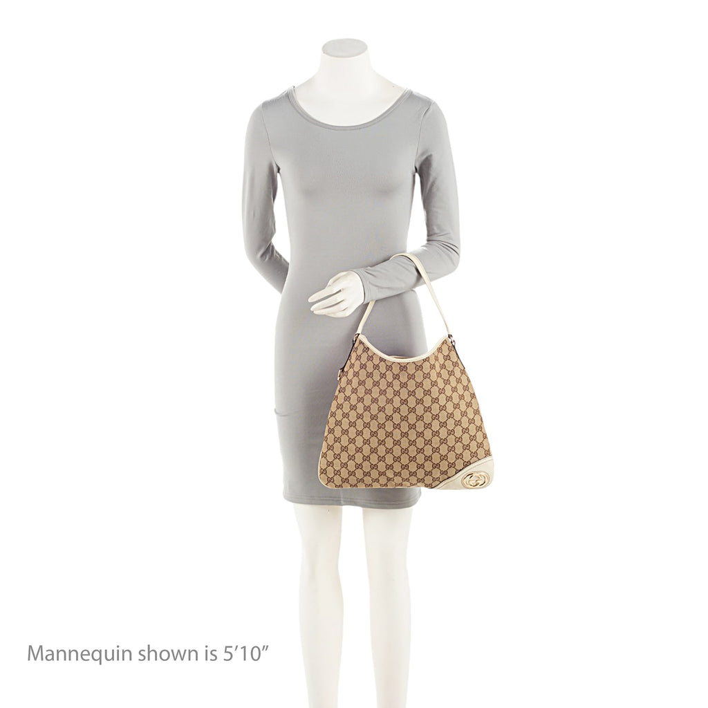 Gucci GG Canvas Britt Medium Hobo (SHF-puVAWm)