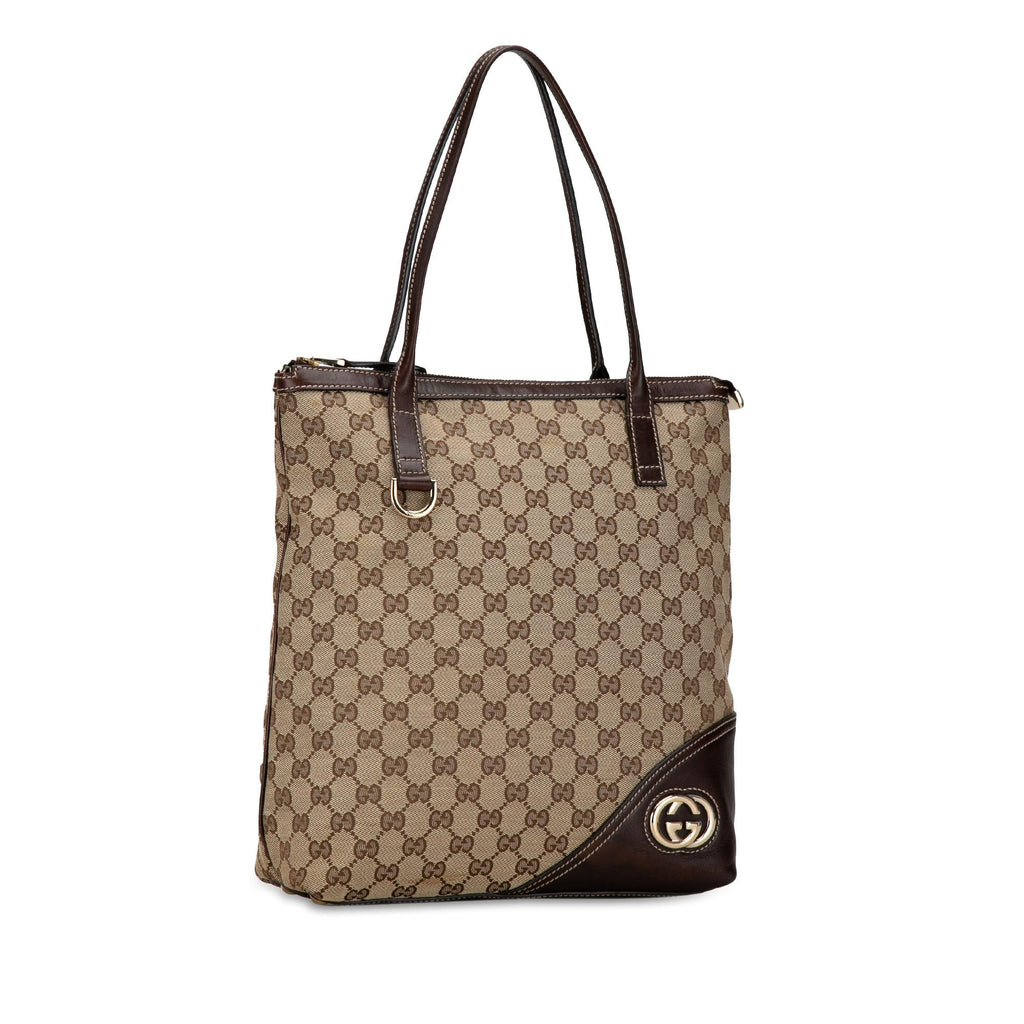 Gucci GG Canvas Britt Tote Bag (SHG-Iug8NH)