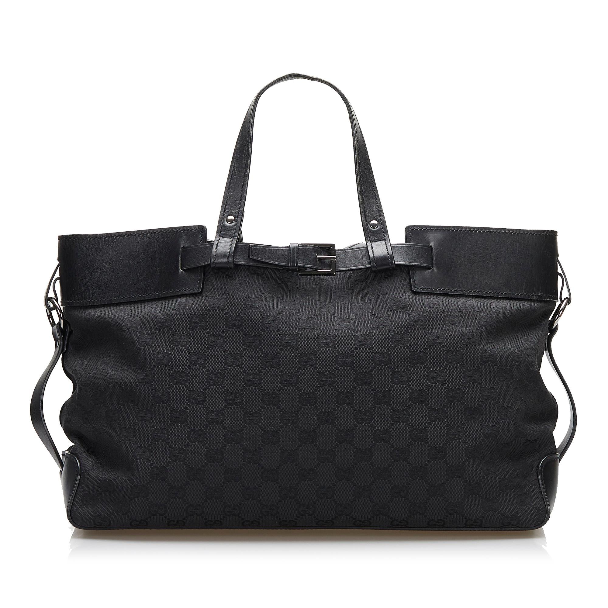 Gucci GG Canvas Buckle Tote (SHG-36168)
