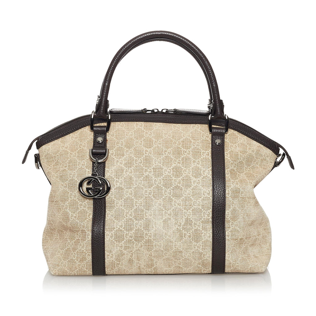Gucci GG Canvas Charm Dome Satchel (SHG-30969)