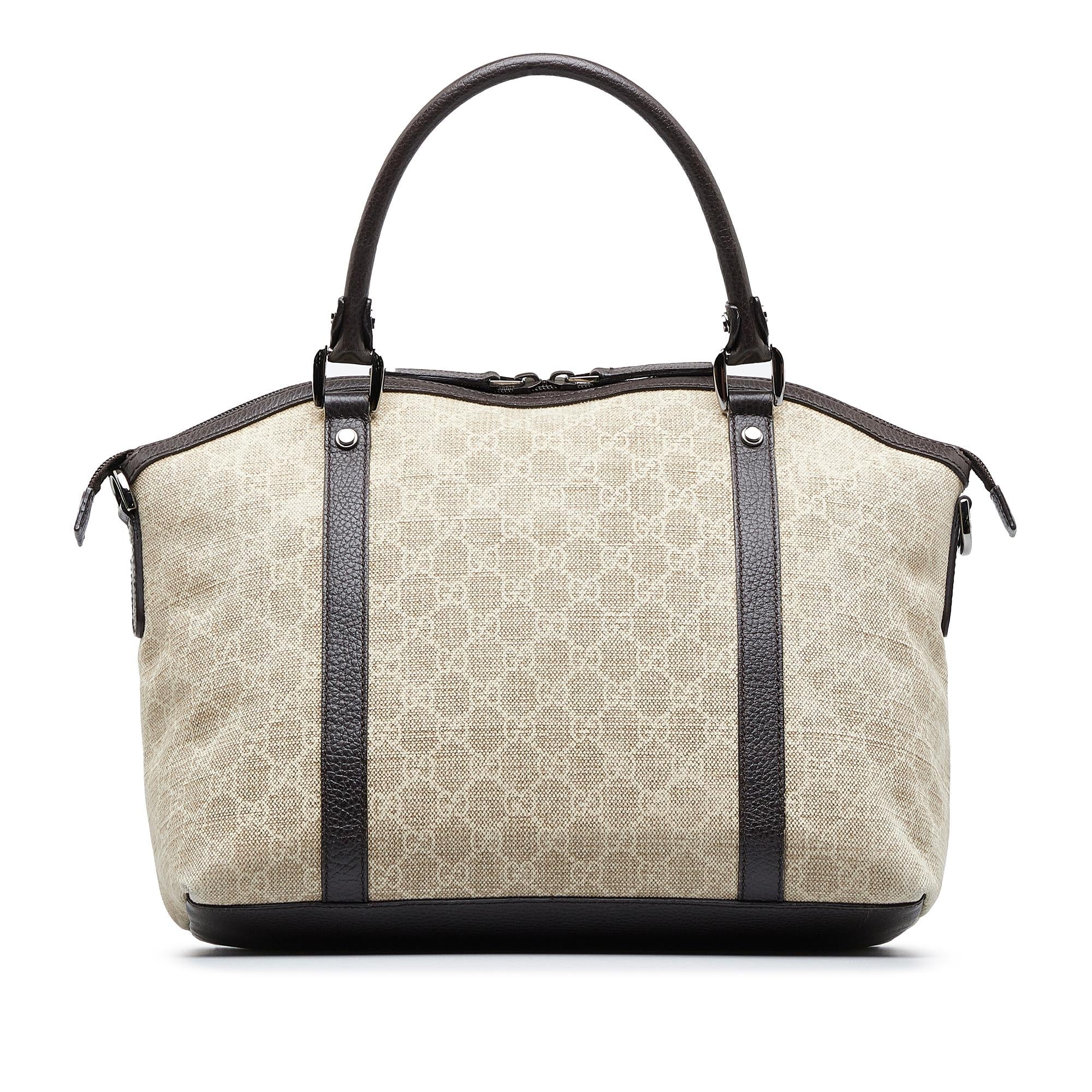 Gucci GG Canvas Charm Dome Satchel (SHG-MOjlZ6)