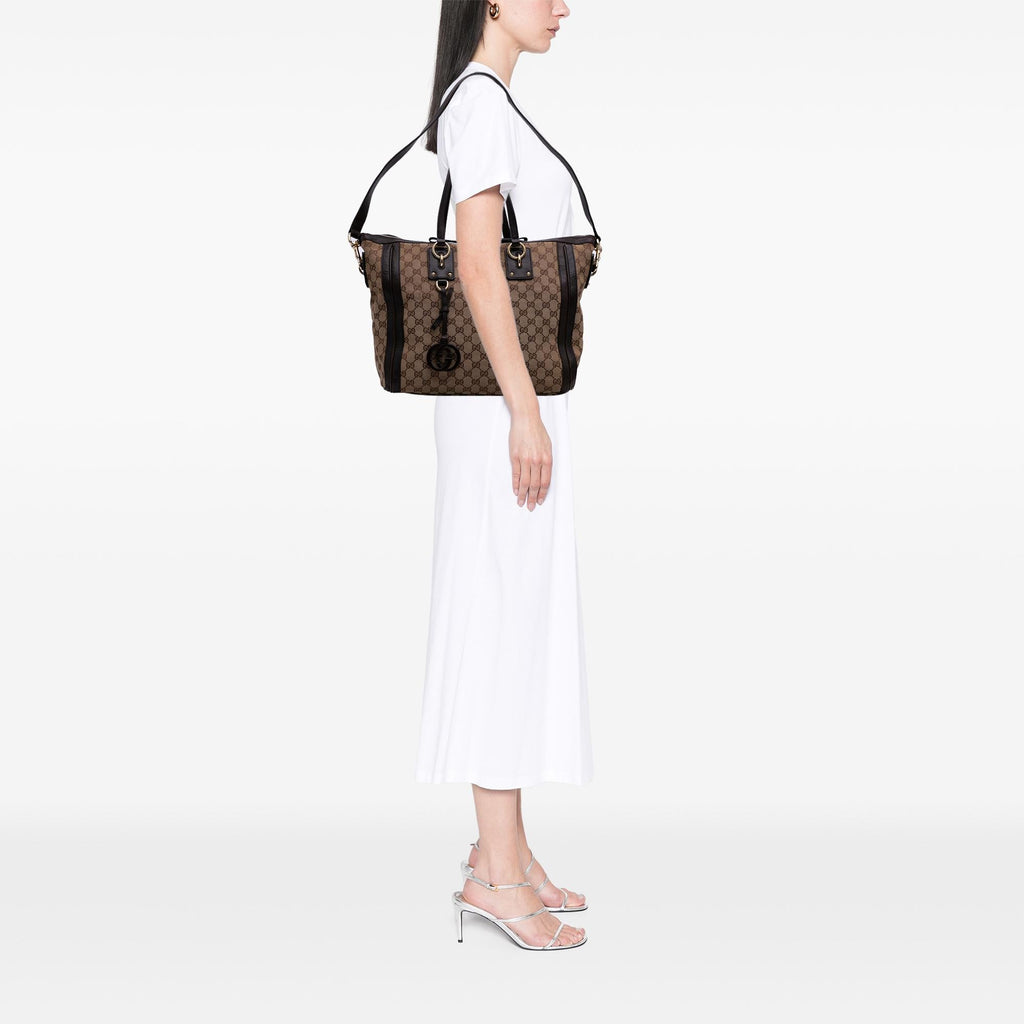 Gucci GG Canvas Charm Satchel