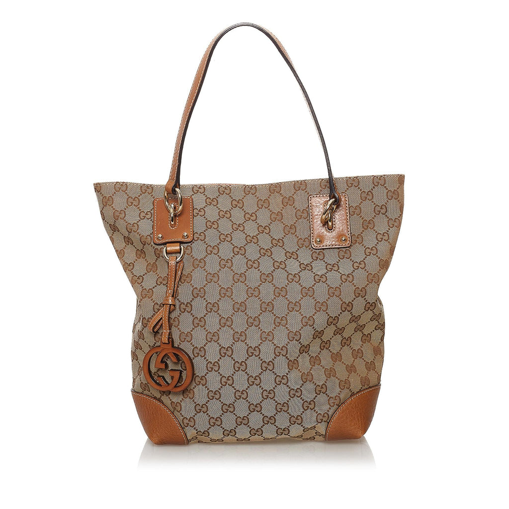 Gucci GG Canvas Charm Tote Bag (SHG-32521)