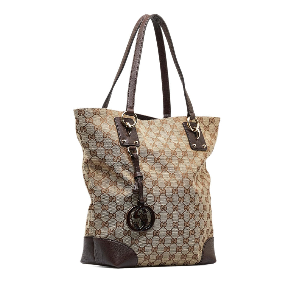 Gucci GG Canvas Charm Tote (SHG-n6X4id)